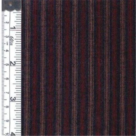 TEXTILE CREATIONS Textile Creations 1201 Rustic Woven Fabric; Stripe Black And Wine; 15 yd. 1201